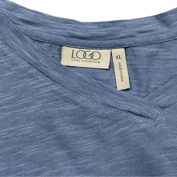 Logo by Lori Goldstein Dusty Blue Tunic Top Size XL - Picture 4 of 5